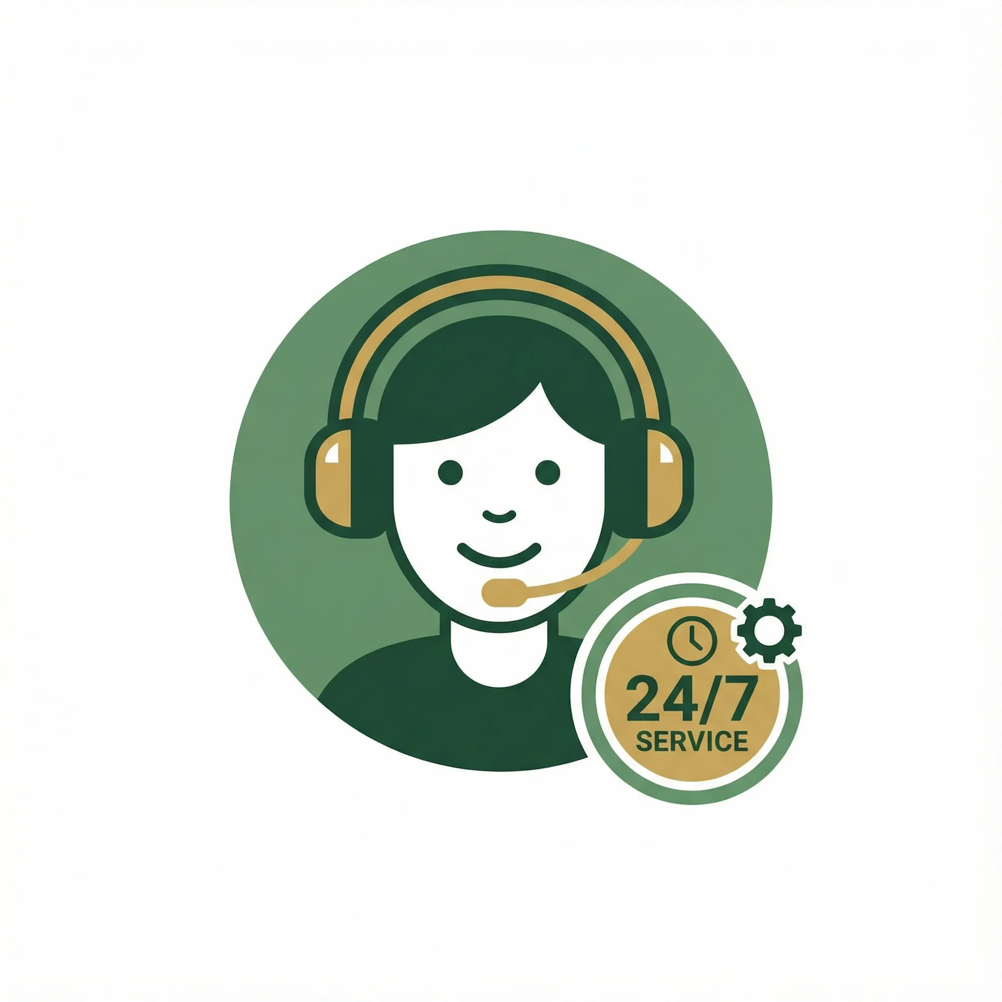 Icono de soporte al cliente 24/7